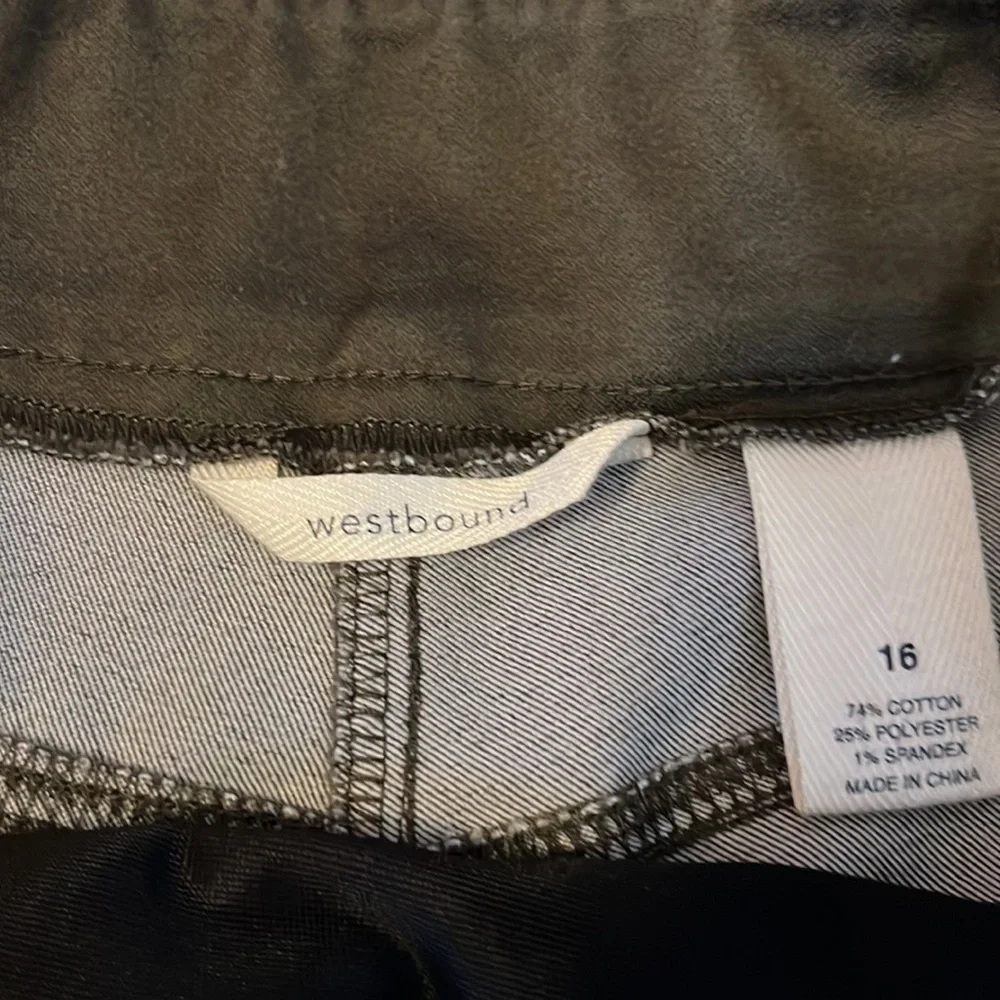 Westbound Army Green Pant casual or dressy Zippers on thighs . Sz 16 - Picture 5 of 6
